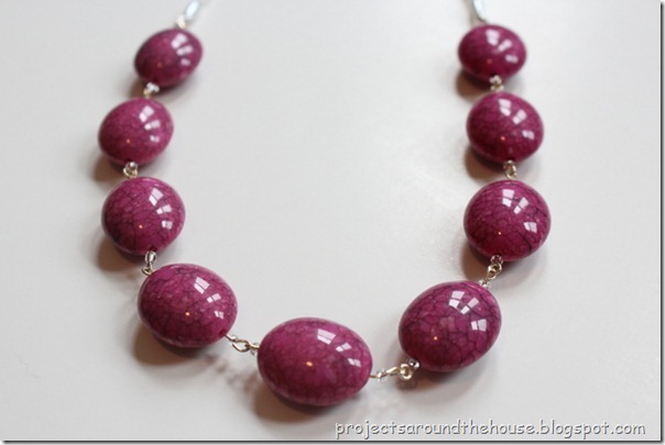 Projects Around the House: DIY Pink Beaded Necklace