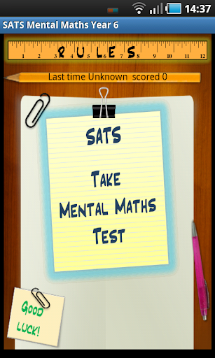SATS Mental Maths Year 6