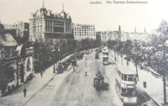 Vintage postcards London Thames embankment