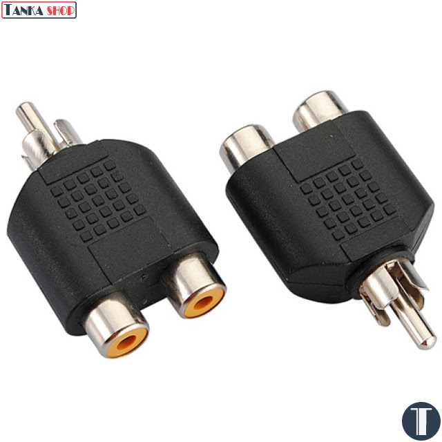 Jack gộp audio Jack gộp audio 2 đầu bông sen RCA sang 1 RCA Male