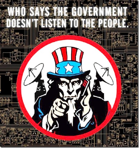 Uncle Sam- who says govt doesn't listen toon