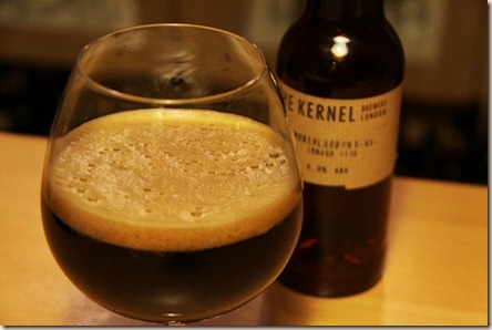 The Kernel brown imp stout foamy glass
