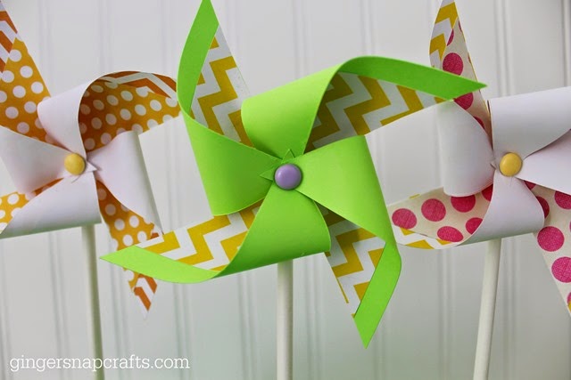paper pinwheels #gingersnapcrafts