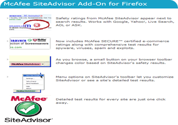 McAfee SiteAdvisor firefox