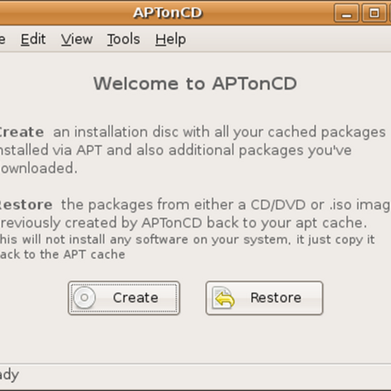 APTonCD is a tool that can back up software packages (.deb files) downloaded via Advanced Packaging Tool (APT).