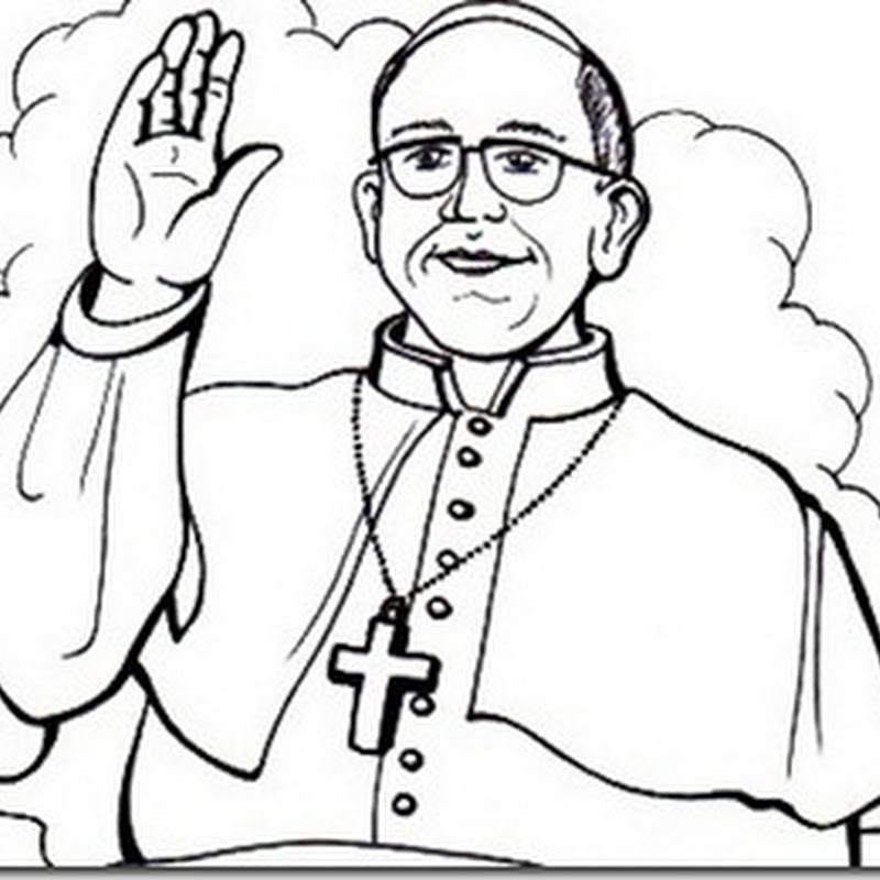 Dibujos colorear Papa Francisco
