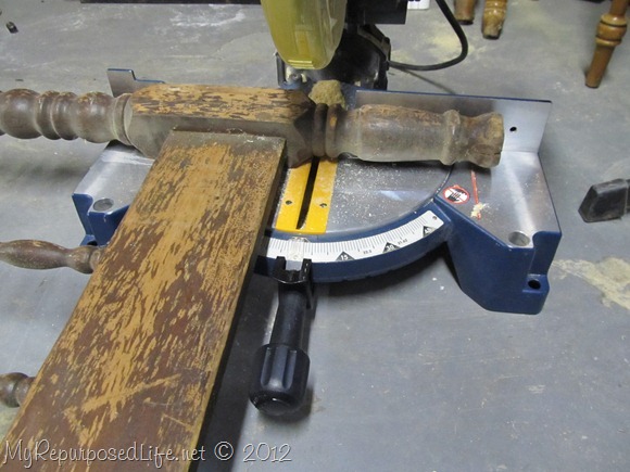use miter saw on floor for large pieces