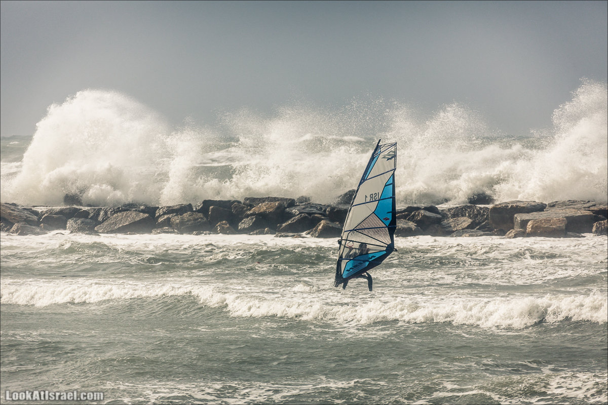 LookAtIsrael.com - Прогулка по дождливому Тель Авиву | Rain in Tel Aviv