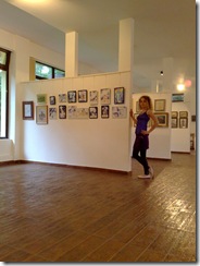 Corina Chirila la expozitia de grafica din pavilionul B din  Herastrau