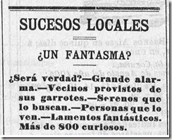 titular fantasma de la peña Celestina. Prensa histórica Salamanca