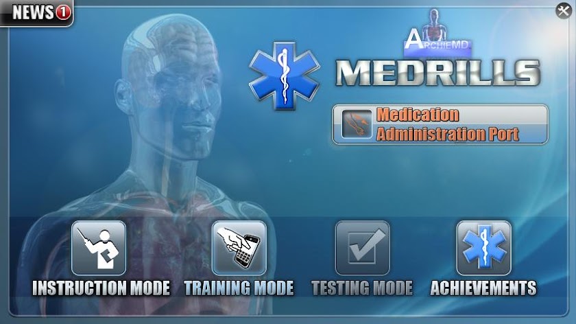 Medrills: Medication Port Screen 1