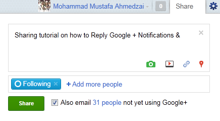 Share Posts on Gmail