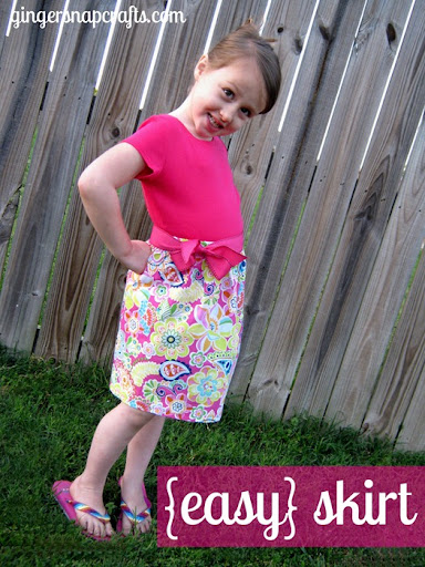 Ginger Snap Crafts: cute & easy way to hem a skirt {tutorial}
