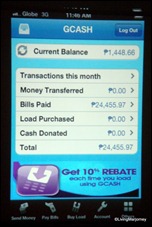 The Globe GCash Mobile App for iPhone, Android and BlackBerry 