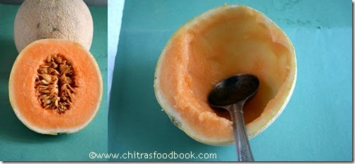 Musk melon juice step2 Musk melon juice step2