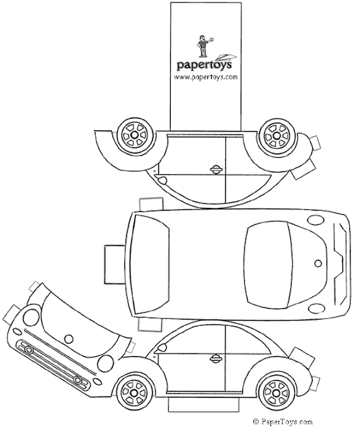Recortables Coches Para Colorear