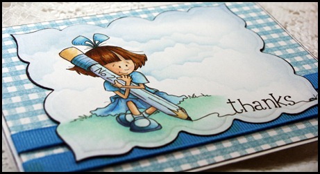 A No.2 Pencil and a Dream, Sassy Cheryl's Stamps, Gingham Background-ODBD