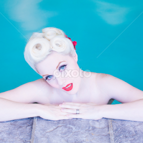 Throwback in the pool by Gary Mitchell - People Portraits of Women