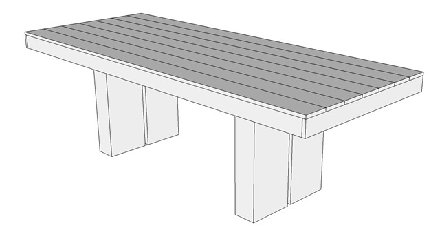 DIY Outdoor Patio Table Tutorial Final Product