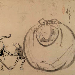 Hakuin, Hotei Watching Mouse Sumo
