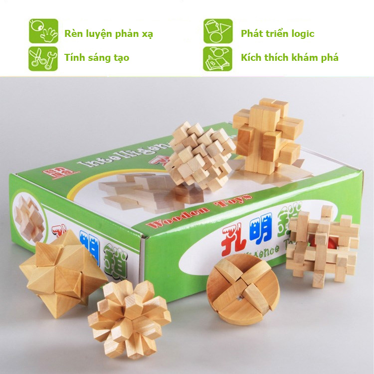Trò chơi tháo gỗ 6 món Woodtoy BT11