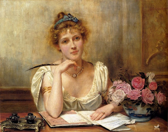 -  George Goodwin Kilburne - Escribiendo una carta.jpg