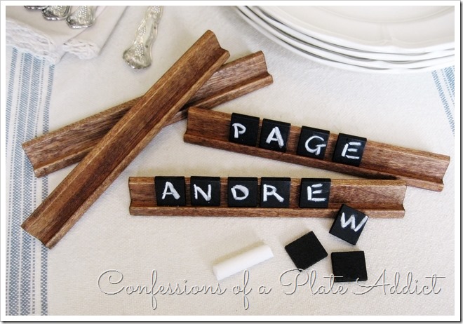 CONFESSIONS OF A PLATE ADDICT Pottery Barn Inspired Chalkboard Tile Place Cards