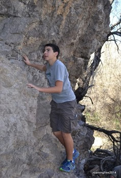 Doing a little rock climbing