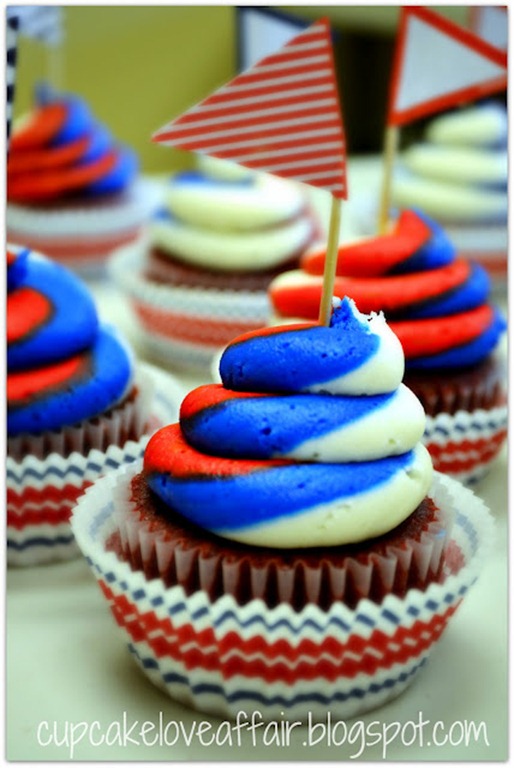 50 RedWhite&Blue cupcake