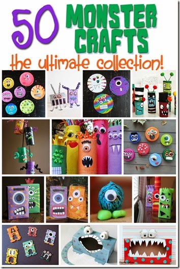 50 Fun & Silly Monster Crafts for Kids #preschool #craftsforkids #monsters 50 Fun & Silly Monster Crafts for Kids #preschool #craftsforkids #monsters