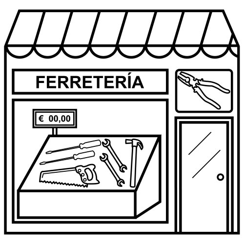 DIBUJOS DE TIENDAS PARA COLOREAR