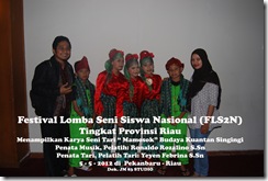 Tari “Mamosok” di Festival Lomba Seni Siswa Nasional, FLS2N TIngkat Provinsi Riau (1)