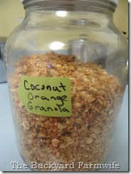 Coconut Orange Granola - The Backyard Farmwife