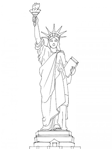 STATUE OF LIBERTY COLORING PAGE