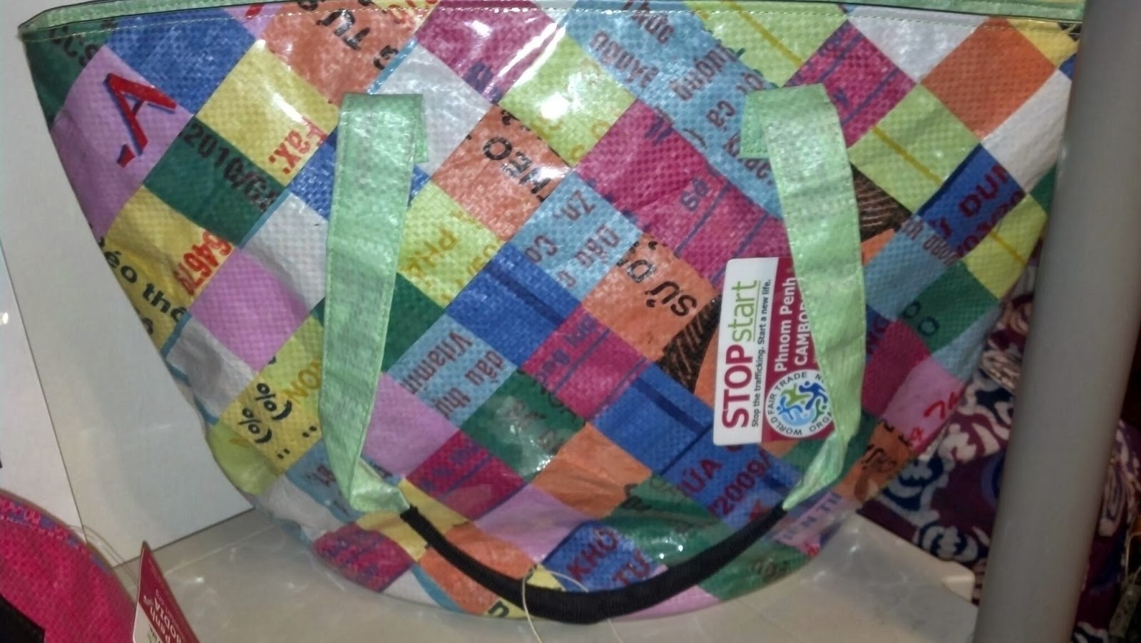 Multicultural Marketplace Recycled rice bags made in Cambodia