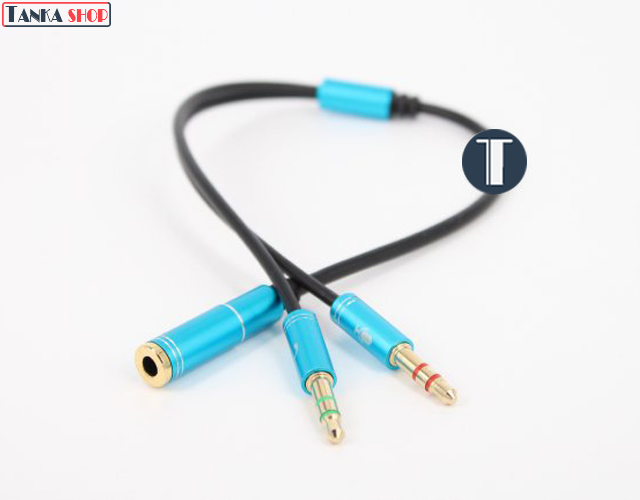 cáp gộp audio tai nghe và micro JSJ C1-2