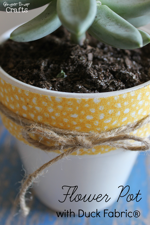 Flower Pot with Duck Fabric®  #ducktape #tutorial GingerSnapCrafts.com