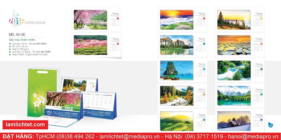 In Lịch Để Bàn Đẹp,TpHCM Hà Nội, Mẫu Lịch Bàn AH90 Sắc Màu Thiên Nhiên In Lịch Để Bàn Đẹp,TpHCM Hà Nội, Mẫu Lịch Bàn AH90 Sắc Màu Thiên Nhiên