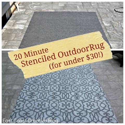 Stenciled outdoor rug 3