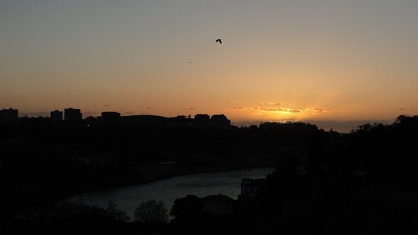 Pôr do sol em Porto