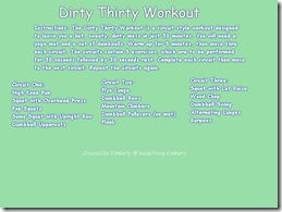 Dirty Thirty Workout Image