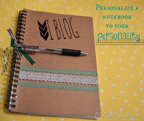 Personalized Notebook - Our Thrifty Ideas