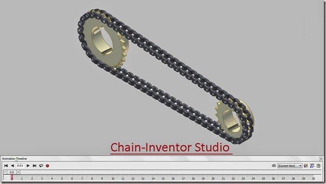 3D Solid Modelling Videos: Chain-Inventor Studio-Autodesk Inventor 2013  (with caption and audio narration)