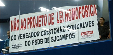 camara São José dos Campos protesto kit gay