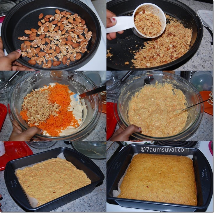 Carrot cake process 1