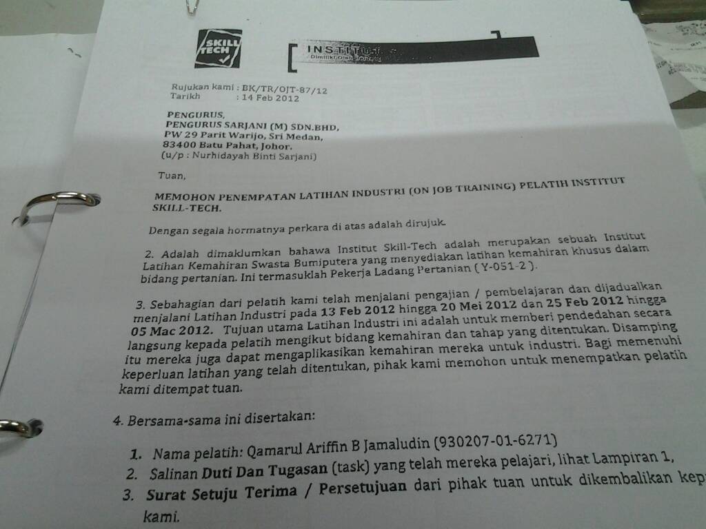 Surat Permohonan Penginapan Kolej - Selangor g