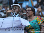  – De gauche à droite,Etienne Tshisekedi et son épouse le 9/8/2011 au stade des martyrs à Kinshasa. Radio Okapi/ Ph. John Bompengo