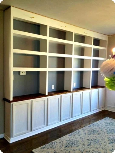 Bookcase with built in lights deals