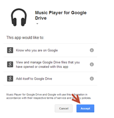 เปิดไฟล์เสียงเล่นใน Google Drive ใน chorme