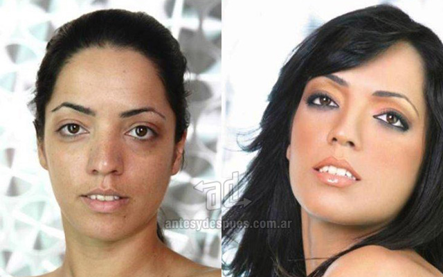 Antes y despues del maquillaje 5